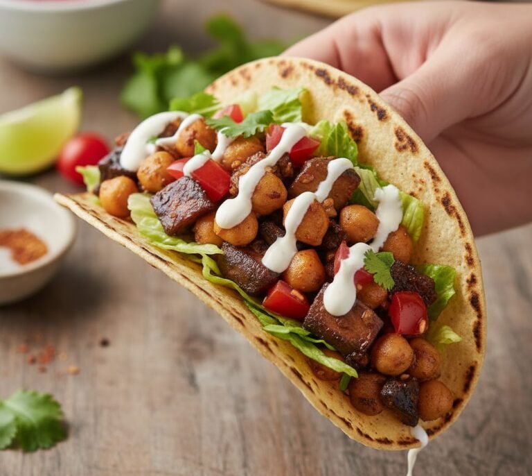 Taco Vegano Irresistível: Recheio Umami de Cogumelos e Sour Cream de Castanhas (Técnicas de Chef)