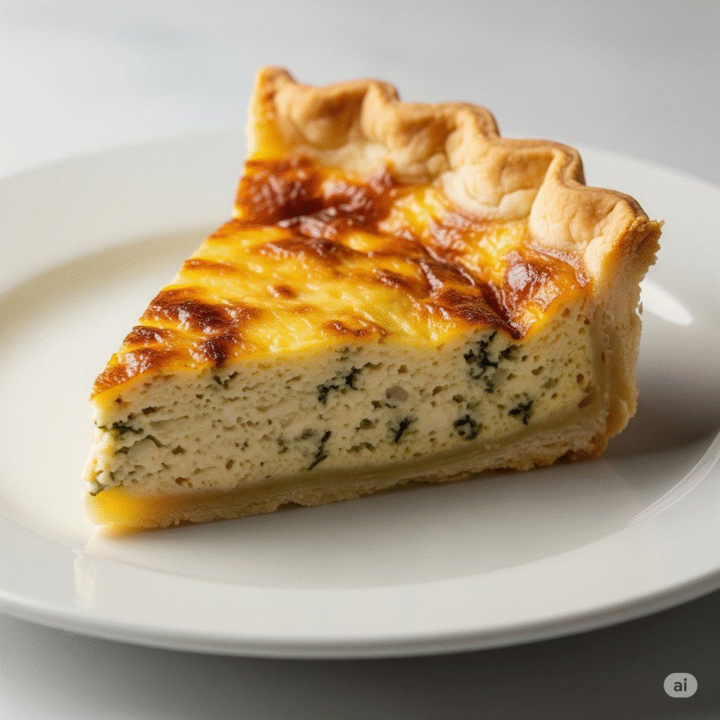 Fatia de Quiche no prato