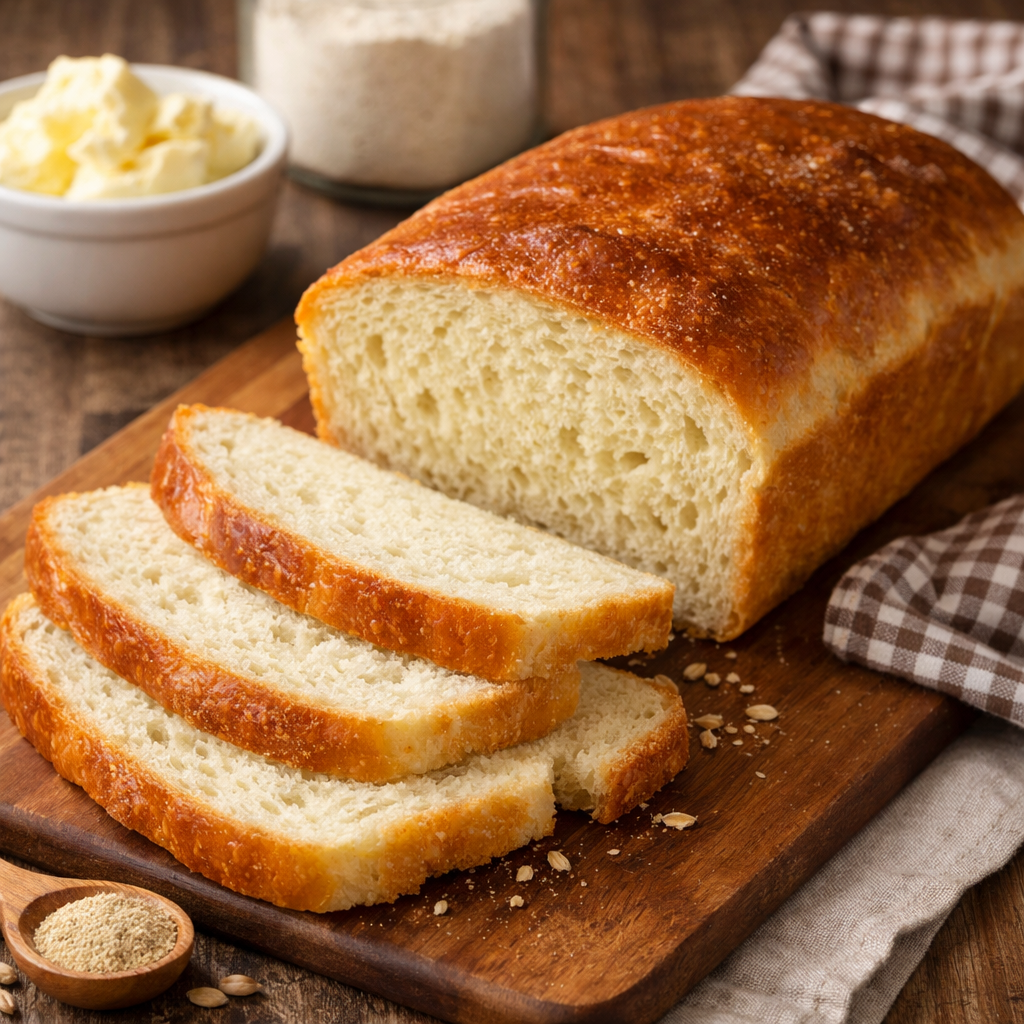 Pão caseiro fácil sem sovar com massa macia e casca dourada