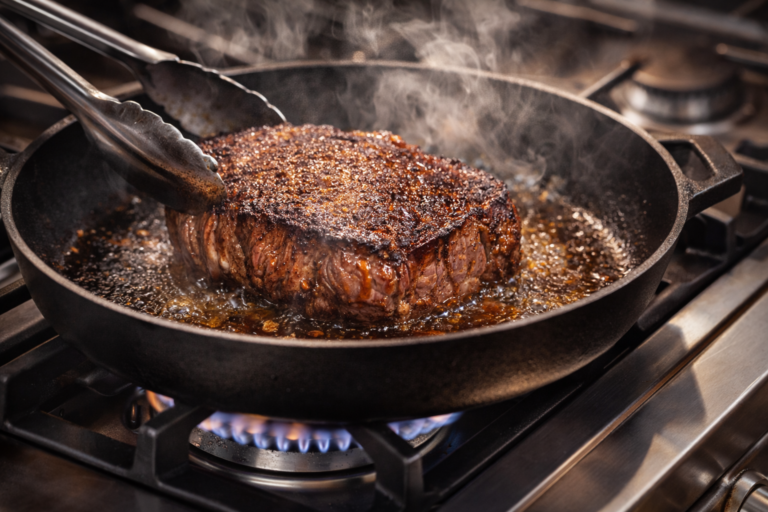 Maillard em ação: Acima de 140°C, aminoácidos e açúcares reagem para criar centenas de moléculas de sabor.