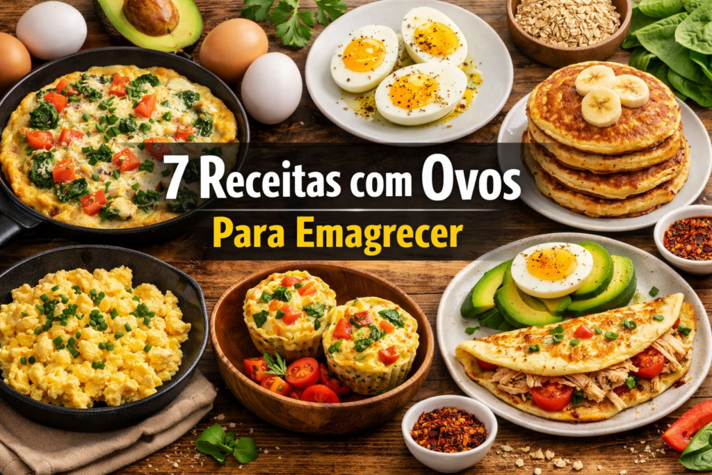 receitas com ovos para emagrecer incluindo omelete ovos mexidos e muffin de ovo saudável