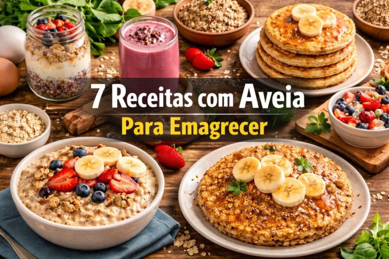 receitas com aveia para emagrecer incluindo mingau overnight oats e panqueca saudável